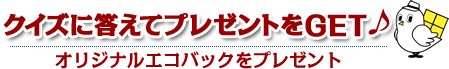 クイズに答えてプレゼントをGET♪ ／ オリジナルエコバックをプレゼント